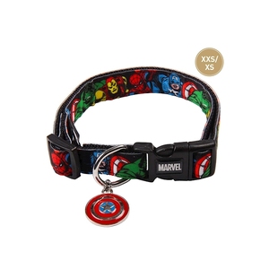 <b>Marvel</b> Dog Collar XXS/XS With Captain America Charm - Product Image 1