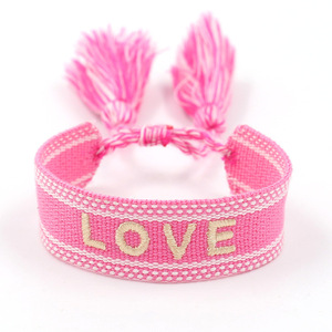 Pulsera Tejida Bohemia Bordada Resoul, Pulsera <span class=keywords><strong>de</strong></span> Cuerda Ajustable <span class=keywords><strong>de</strong></span> Algodón, Pulseras <span class=keywords><strong>de</strong></span> Verano para Mujer - Product Image 4