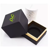 Prix de gros emballage de boîte-cadeau de bougie noire de luxe personnalisé paquet de pot de bougie