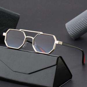 Occhiali da Sole Vintage in Lega Personalizzati, Montatura Quadrata Punk, Occhiali da Guida Rettangolari per Uomo, Occhiali da Sole alla Moda 2024 - Product Image 1