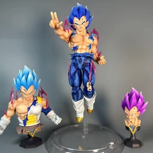 <span class=keywords><strong>Figurine</strong></span> d'action DBZ Super Vegeta 3 Têtes Super Saiyan <span class=keywords><strong>Blue</strong></span> Ego Form Battle Damage PVC Modèle de collection Jouet Statue Anime <span class=keywords><strong>Figurine</strong></span> - Product Image 2