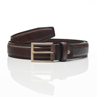 Ceinture en cuir de vachette formelle pour homme de haute qualité, boucle à ardillon en alliage haute résistance, couture soignée à la machine, ceinture en cuir véritable