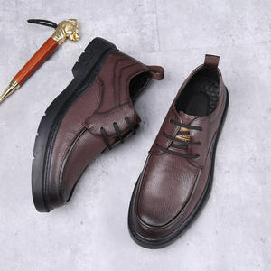 Zapatos de Vestir de Cuero Genuino para Hombre Joven, Ligeros, Suaves, Cómodos, con Cierre de Cordones, Transpirables, con Suela de Goma - Product Image 4