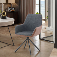 Chaise rembourrée nordique moderne pour salle à manger, design contemporain, pieds en métal durables pour cuisine et restaurant, dossier haut