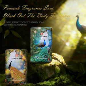 <span class=keywords><strong>Savon</strong></span> parfumé floral 248g Emballage <span class=keywords><strong>de</strong></span> paon Huile d'essence végétale Nettoyage en profondeur <span class=keywords><strong>de</strong></span> la peau <span class=keywords><strong>Savon</strong></span> blanchissant hydratant - Product Image 1