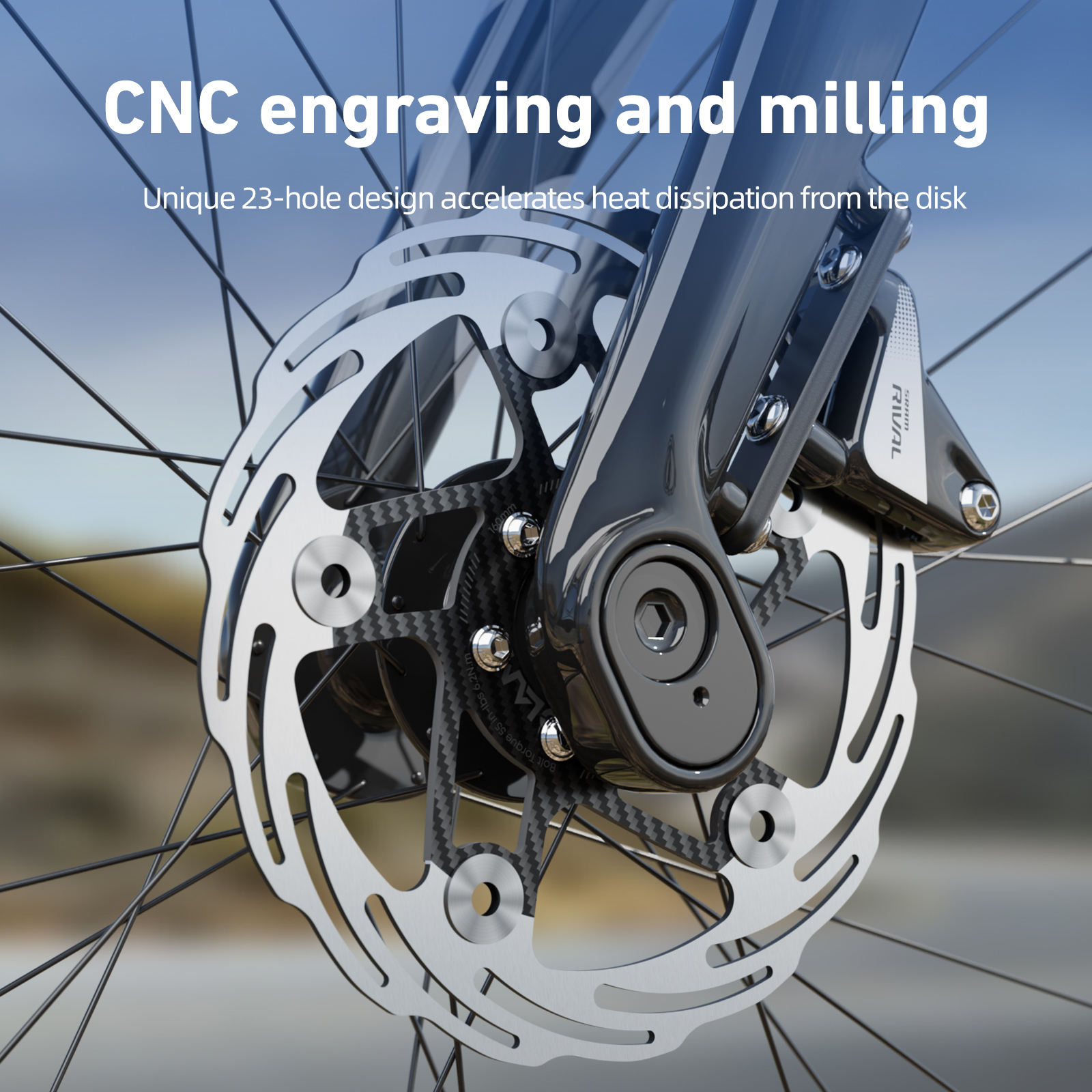 Discos flotantes de fibra de carbono CYCLAMI, Rotor de freno de