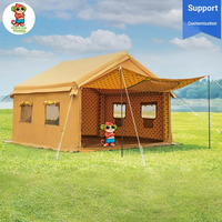 Tente gonflable de luxe en toile verte pour camping en plein air, modèle Green Ear Monkey Desert, Dubaï