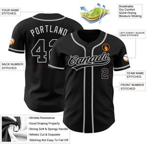 Camiseta de béisbol personalizada, negra y gris, con cuello en V, ropa deportiva unisex personalizada que absorbe la humedad - Product Image 3