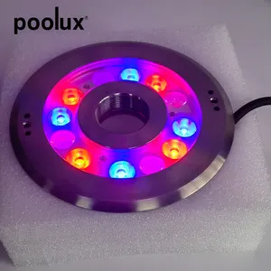 Bicos de led dmx, luz de led subaquática ip68 27w 36w rgb 3 em 1