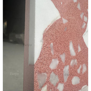 <span class=keywords><strong>Carreaux</strong></span> <span class=keywords><strong>de</strong></span> terrazzo rose en quartz coloré Look Stone 600x600, nouveau design, finition mate - Product Image 3