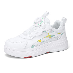 Kids Roller Shoes With Two Wheels Detachable Outdoor Sport Sneakers Size 28-41 Mesh Lining TPU Outsole - Product Image 5