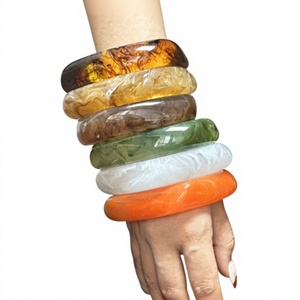 Ensembles de bracelets en résine de haute qualité, motif chevron, design fantaisie, coloré, unique, unisexe, bijoux à la mode - Product Image 6