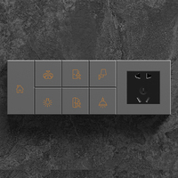 Interrupteur intelligent de Modbus RS485 de panneau en métal d'interrupteurs de mur à la maison d'hôtel pour l'interrupteur léger mené futé