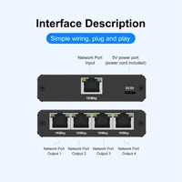 Adaptador Ethernet de Alta Velocidad 1000Mbps, Divisor de Internet RJ45 1 a 2/3/4, Switch Gigabit Cat 6 para Laptop, PC, TV Box, Router