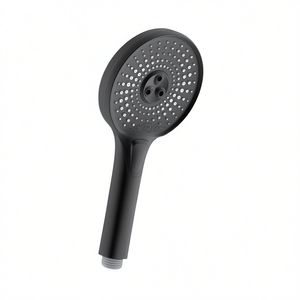 Pommeau de douche Augusta à 3 jets, noir, diamètre 120 mm, matériel de salle de bain - Product Image 2