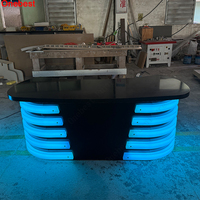 Mobilier pour salle de radiodiffusion moderne LED News Live Studio Table console de réception