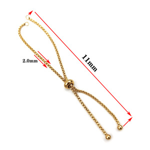 Stainless Steel Beaded <b>Bracelet</b> Chain <b>Adjustable</b> Pearl Rope DIY Jewelry Findings Gold Rose Gold Black Color Spring 2025 - Product Image 2