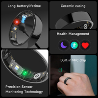 Bague connectée en céramique Bonlala 2026, étanche IP68, contrôle par application, chargement magnétique, détection d'oxygène sanguin, surveillance 24/7, sport
