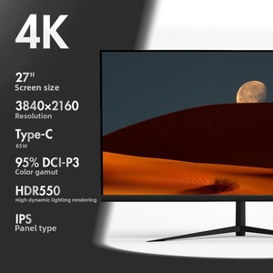 Moniteur de jeu IPS HD 4K direct d'usine de <span class=keywords><strong>27</strong></span> <span class=keywords><strong>pouces</strong></span> <span class=keywords><strong>pour</strong></span> connexion directe <span class=keywords><strong>MAC</strong></span> avec dessin de conception d'écran de type C - Product Image 1