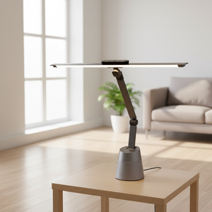 Lampe de bureau LED réglable à commande tactile en aluminium 6000K lumière du jour, sans fil, écologique, design simple et protecteur des yeux pour salles de lecture - Product Image 1