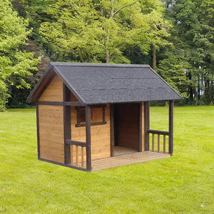 Lüks açık sevimli ahşap hayvan Pet malzemeleri ürünleri köpekler kulübesi sandık evler büyük ahşap kafes köpek evi - Product Image 6