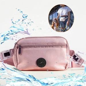 Bolso <span class=keywords><strong>de</strong></span> nailon negro para Perro, bolsa <span class=keywords><strong>de</strong></span> hombro para aperitivos, caminar, con agujero, logo - Product Image 1