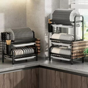 High Quality <b>Dish</b> <b>Rack</b> Drain Stainless Steel 2/3 Layer Drainer Kitchen Storage <b>Dish</b> <b>Rack</b> - Product Image 6
