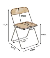 Modernes Design Transparente Klappbare Esstische und Stühle, Acryl-Kunststoff Esstische und Stühle, für Hochzeiten und Veranstaltungen