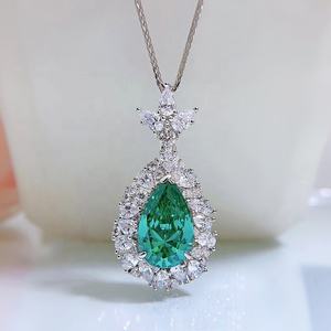 สร้อยคอจี้พลอยทรงหยดน้ำ 10x14 มม. เครื่องประดับพลอยสีสำหรับผู้หญิงที่ไม่เหมือนใคร |   การออกแบบที่เรียบง่ายและมีสไตล์ - Product Image 1