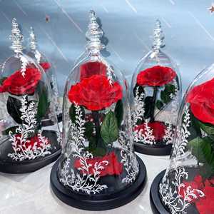 <span class=keywords><strong>La</strong></span> Bella y <span class=keywords><strong>la</strong></span> <span class=keywords><strong>Bestia</strong></span> Rosa Encantada Glicerina Preservada en Vidrio - Regalo de San Valentín - Product Image 6