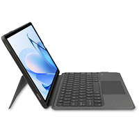 Casing Keyboard Ultra Tipis Pintar untuk Samsung Galaxy Tab S9+ Plus/S9 FE+ Plus/S10+ Plus 12.4 inci Dengan Lampu Latar RGB 7 Warna
