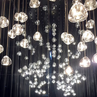 Post-moderne lumière luxe duplex bâtiment villa escalier lustre personnalité créative bar club magasin de vêtements boules de cristal lampes
