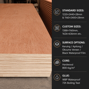 Conteneur en contreplaqué de 28 mm, contreplaqué de bois dur, haute résistance, haute résistance à l'usure, plancher de conteneur pour conteneurs maritimes - Product Image 4