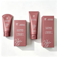 Tube cosmétique en plastique haut de gamme personnalisé pour crème pour les mains, tubes compressibles pour soins de la peau, emballage pour lotion nettoyante pour le visage, crème pour les mains avec boîte