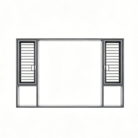 Ventanas Abatibles de Doble Apertura con Perfiles de Aleación de Aluminio, Vidrio Triple con Rotura de Puente Térmico y Rejillas de Seguridad