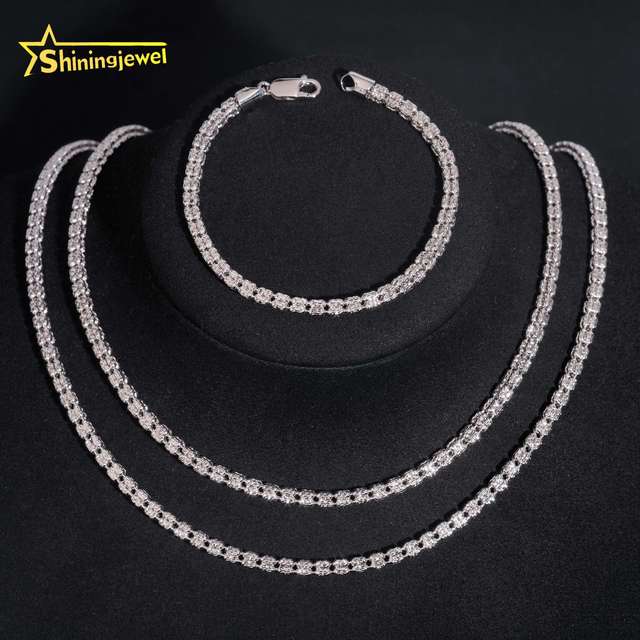 Fine Jewelry High Quality 4MM Rope Chain 925 Silver Custom Hip Hop Men Franco Chain Necklace Daily Wear