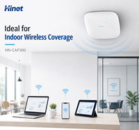 Punto de Acceso Inalámbrico de 2.4GHz y 300Mbps para Montaje en Techo, con Alimentación PoE, Antena de 6dBi, 2x2 MIMO, para Hoteles y Redes Domésticas
