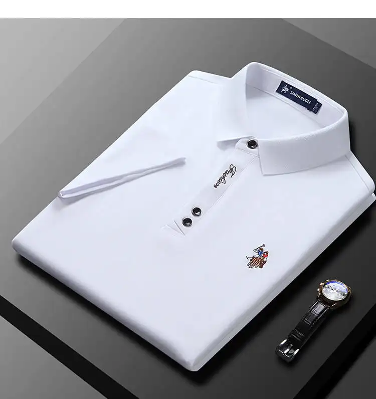 Camisetas 100% algodón para hombre, ropa de trabajo empresarial, Polo, venta al por mayor