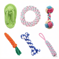 Jouet d'entraînement pour animaux de compagnie, balle à mâcher pour chien en corde tressée en coton pour le nettoyage des dents, idéal pour le dropshipping