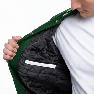 แจ็คเก็ตวาร์ซิตี้ผู้ชายขายดี 100% คุณภาพสูง ดีไซน์ล่าสุด กันลม แจ็คเก็ตเบสบอลผู้ชายทรงโอเวอร์ไซส์ - Product Image 1