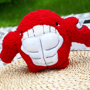 Peluche personnalisée <span class=keywords><strong>Corgi</strong></span> brodé super douce en forme de baleine musclée rouge pour anniversaire de bébé - Product Image 2
