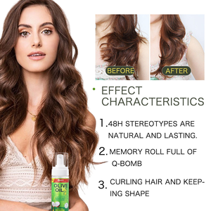 <span class=keywords><strong>Mousse</strong></span> <span class=keywords><strong>coiffante</strong></span> à l'huile d'olive tendance, forte tenue, anti-frisottis, protection des boucles - Product Image 4