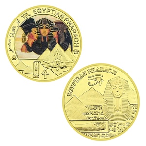 WOWEI nueva moda desafío monedas Fans recoger regalo personalizado <span class=keywords><strong>Egipto</strong></span> Faraón chapado en oro moneda conmemorativa Metal personalizado - Product Image 2