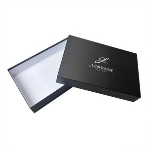 High Quality Custom Logo Lid and Base <b>Gift</b> <b>Box</b> Black Reusable Top Bottom Paperboard <b>Box</b> for <b>Wedding</b> Dress Packaging - Product Image 2