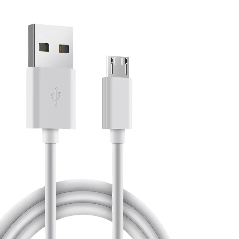 1m 10m White 4 Core Android Cables Usb To Micro Usb Male 5V Adapter Usb Date Transmission Charging Cable 20awg+28awg OD3.8mm