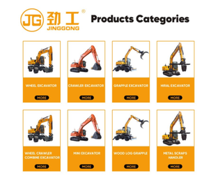 JINGGONG油圧ショベルバックホーローダーCE認証建設用マイニング機器クイックアタックツール付き - Product Image 6