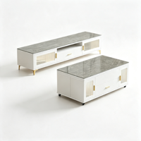 Table basse multifonctionnelle 2-en-1, table à manger pliable et mobile avec plateau en verre, design moderne pour salon, personnalisable OEM ODM