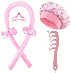 7 Sets de Moldeadores de Moños Reutilizables sin Calor con Material de PVC y Satén <span class=keywords><strong>para</strong></span> Ondas Grandes - Accesorio de Peinado sin Calor <span class=keywords><strong>para</strong></span> Mujer - Product Image 1