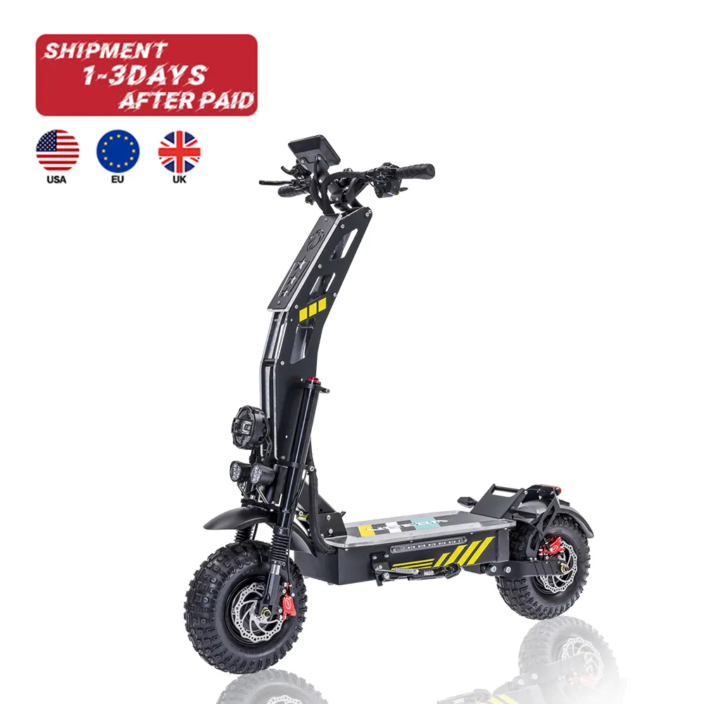 Scooter électrique HEZZO HS-13PLUS 60V 8000W double moteurs vitesse rapide 40AH gros pneu hors route escooter entrepôt EU US livraison gratuite