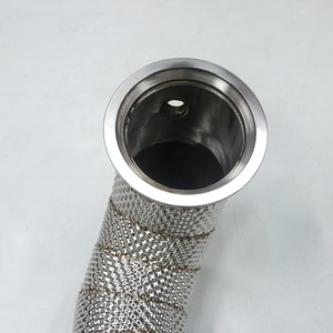 Performance Free Flow Race Front Down Pipes for VW GOLF 8R 2019-2023 Tuning Heat Shield Exhaust Downpipe - Product Image 4